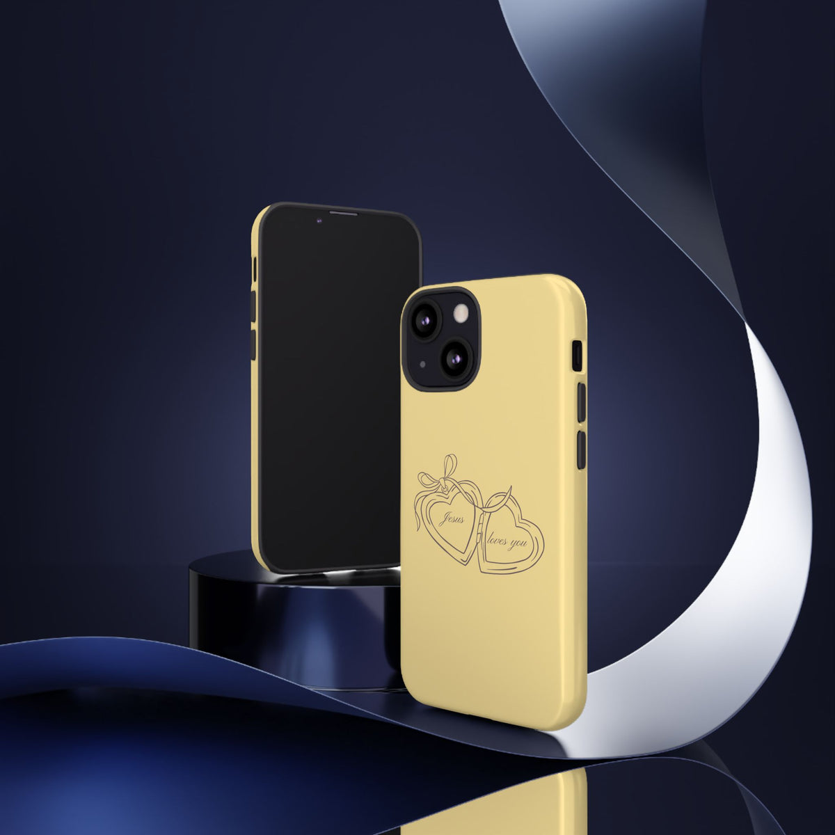 Jesus loves you Locket Butter Yellow Phone Case