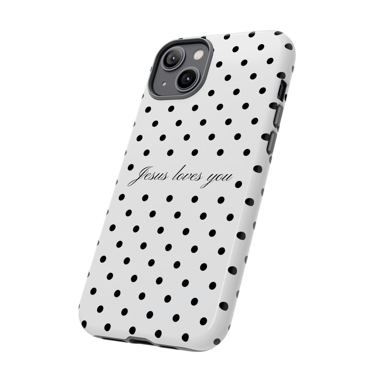 Jesus loves you Polka Dot Phone Case