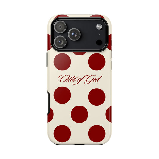 Child of God Red and Créame Phone Case
