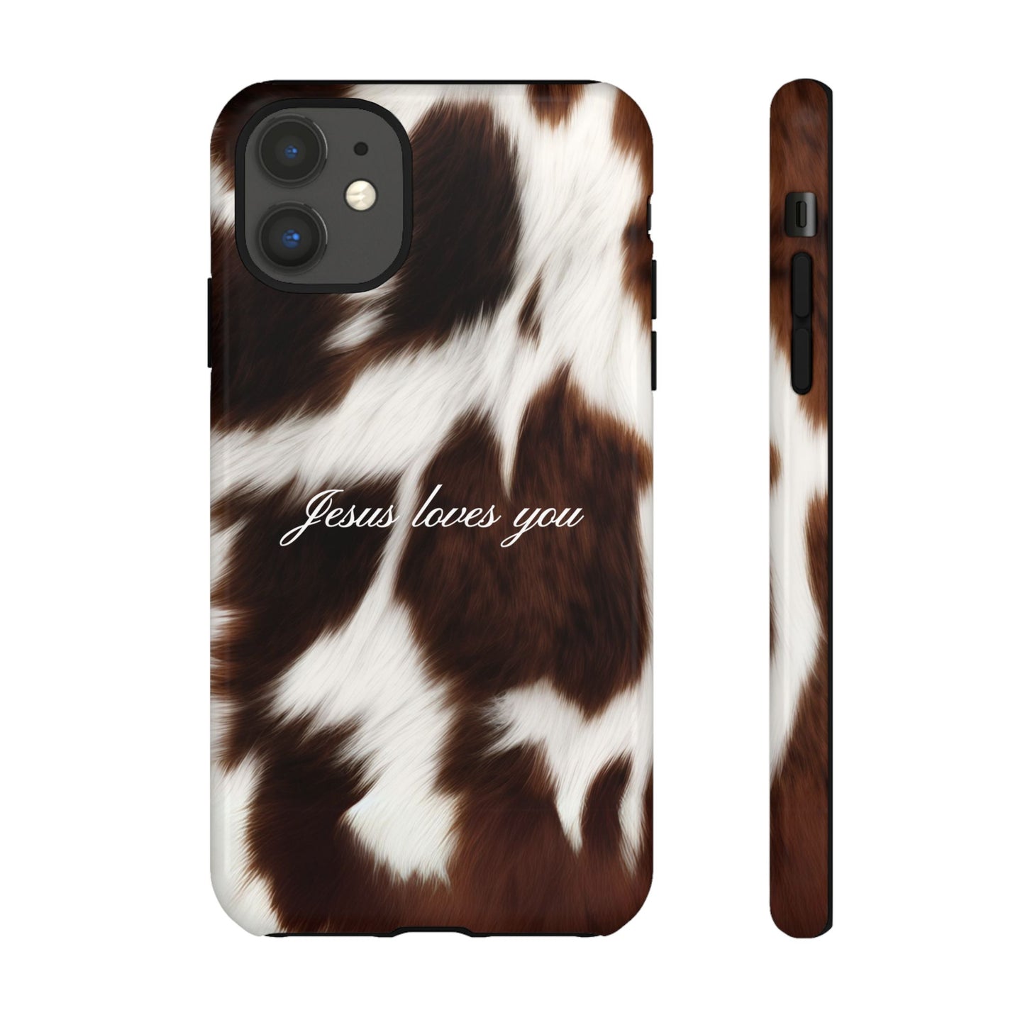 Jesus loves you Cow Phone Case