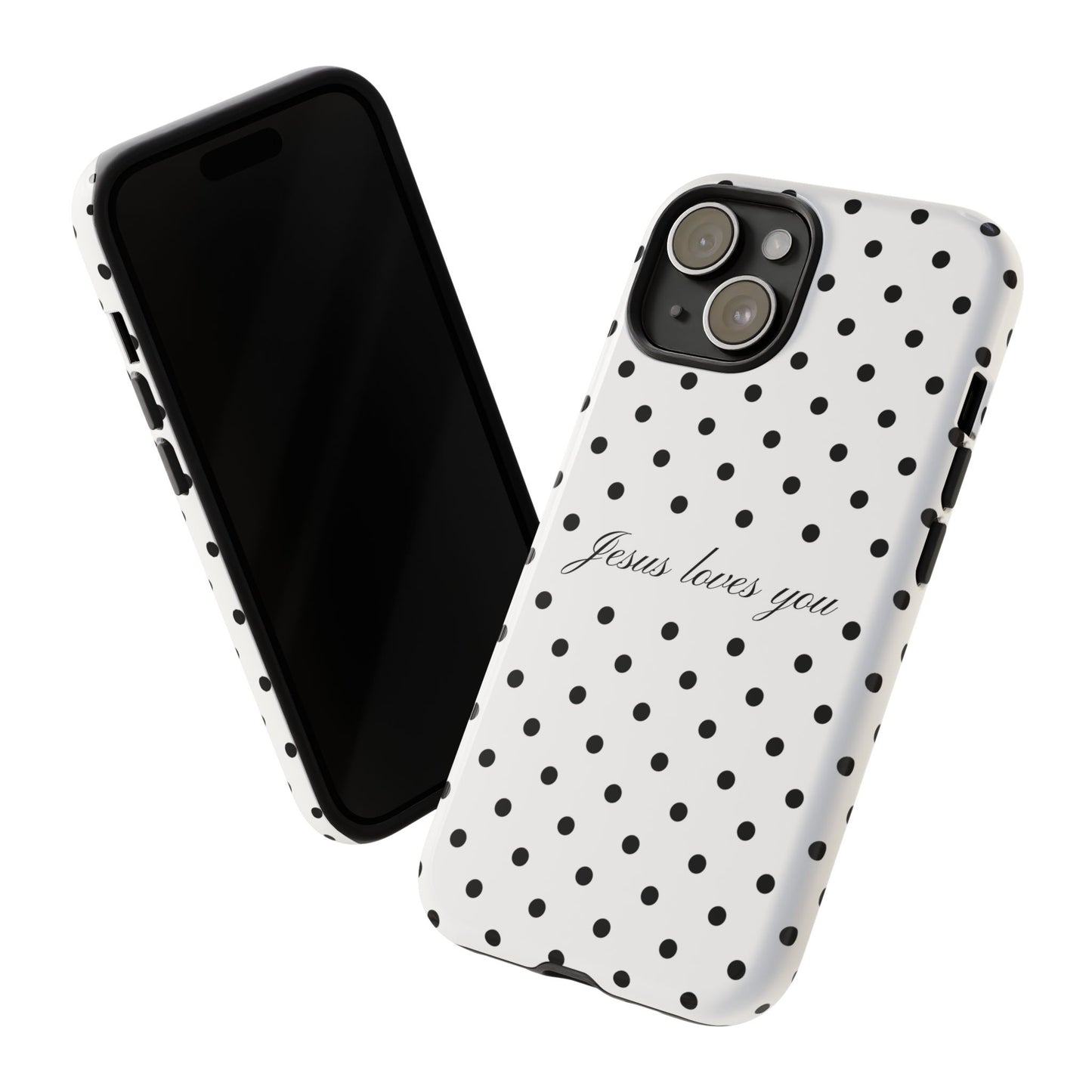 Jesus loves you Polka Dot Phone Case