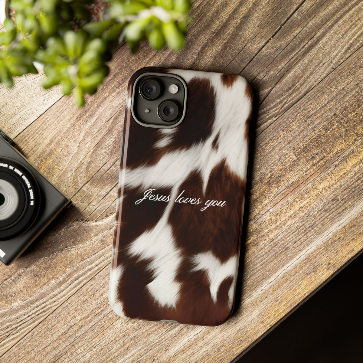 Jesus loves you Cow Phone Case