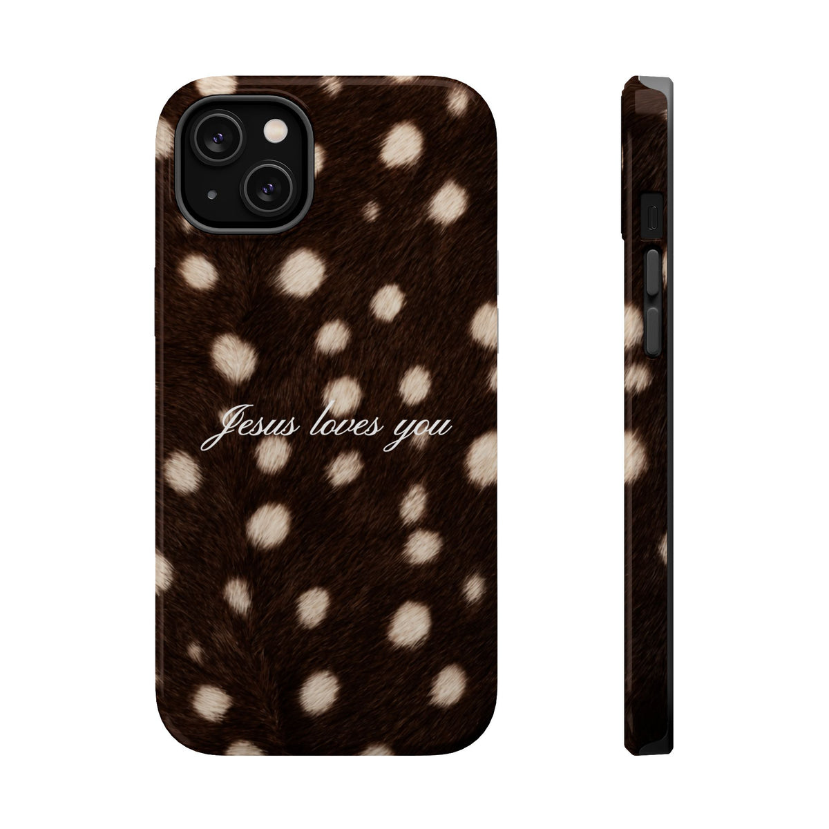 Jesus loves you Dark Fawn MagSafe Phone Case