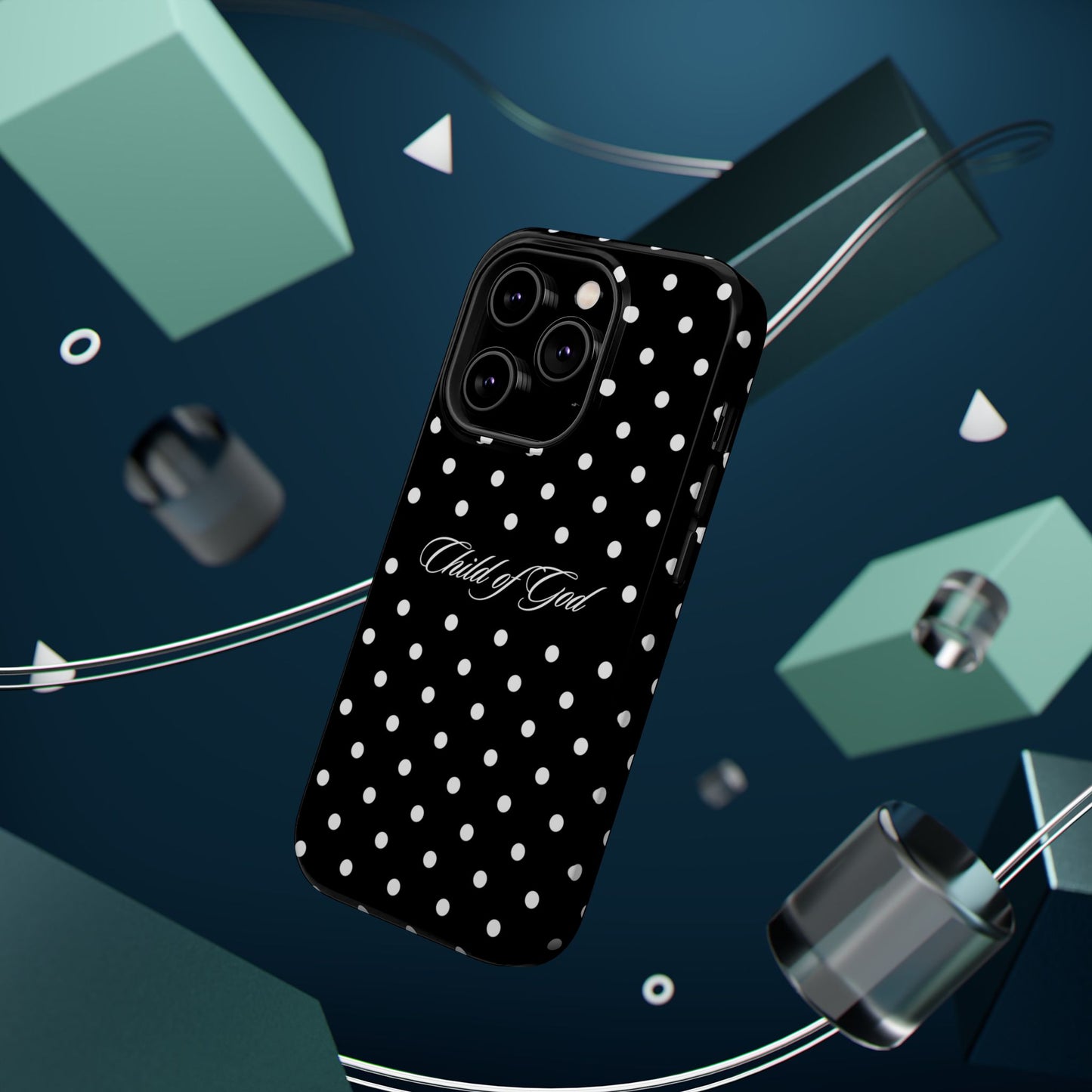 Child of God Black Polka Dot MagSafe Phone Case