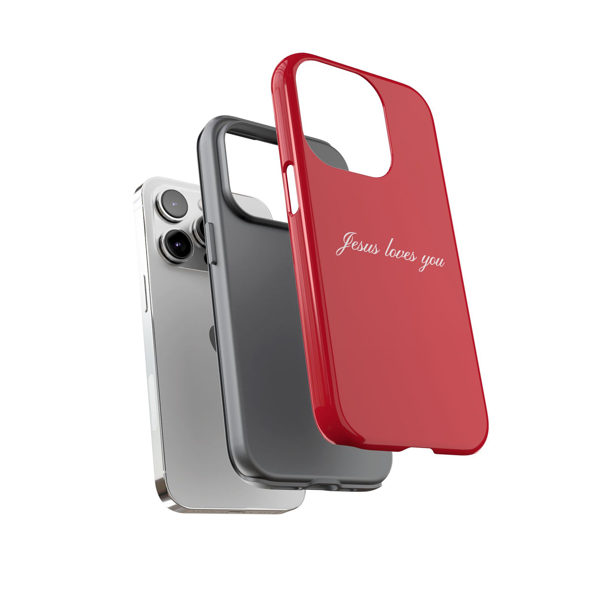 Jesus loves you Red Phone Case