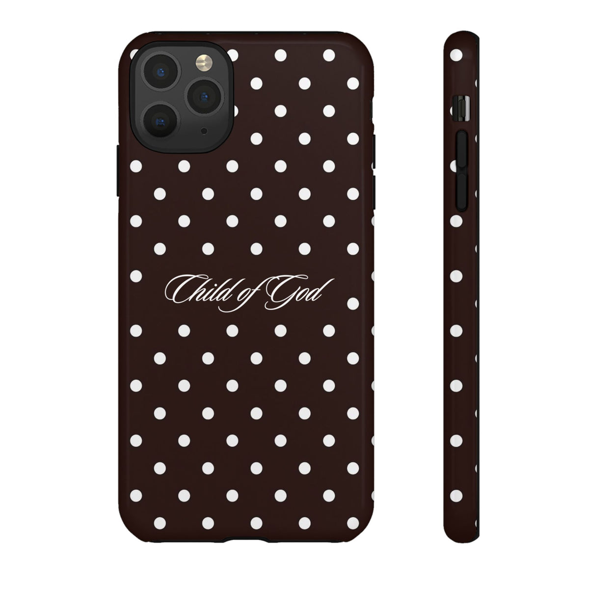 Child of God Espresso Polka Dot Phone Case