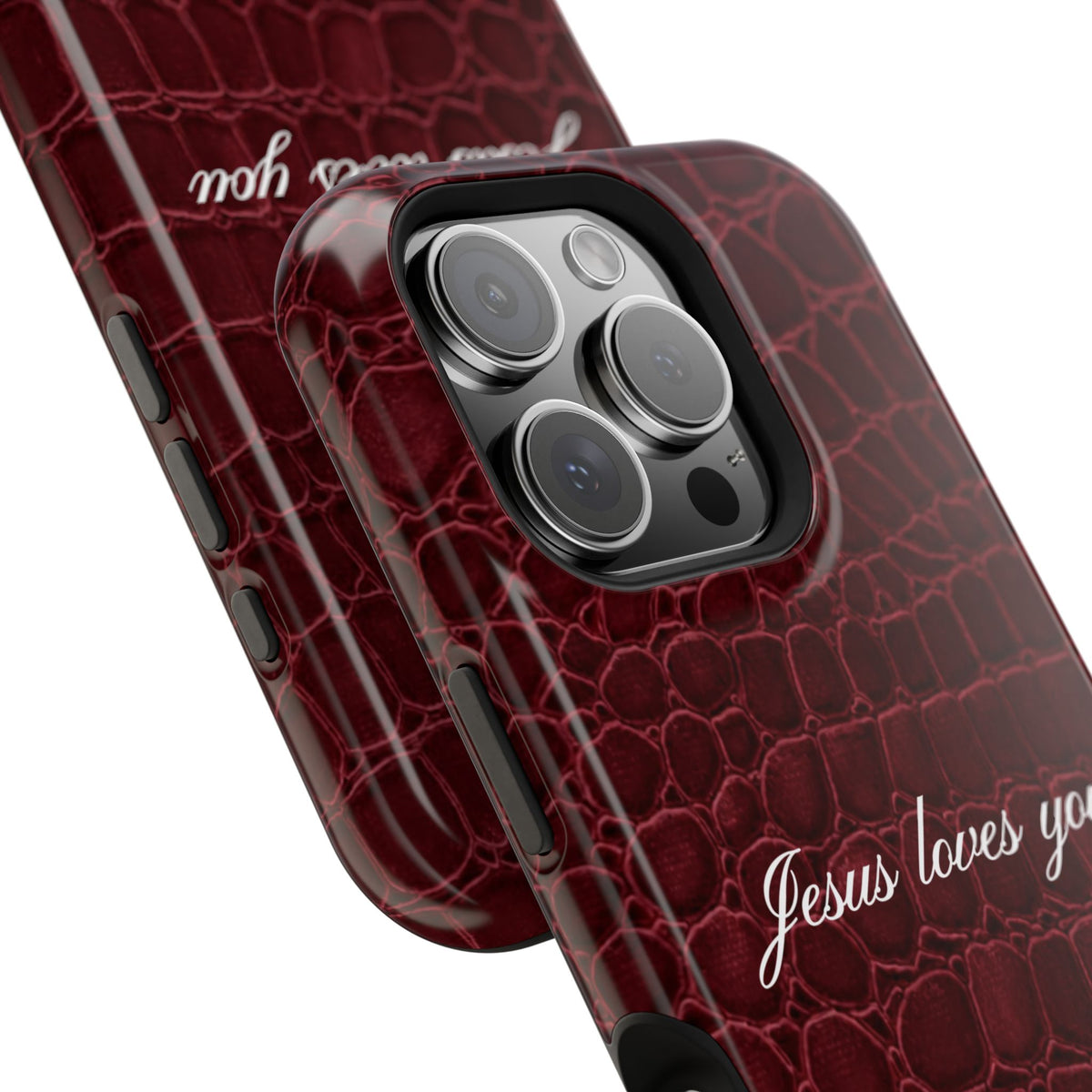 Jesus loves you Burgundy Croc MagSafe Phone Case