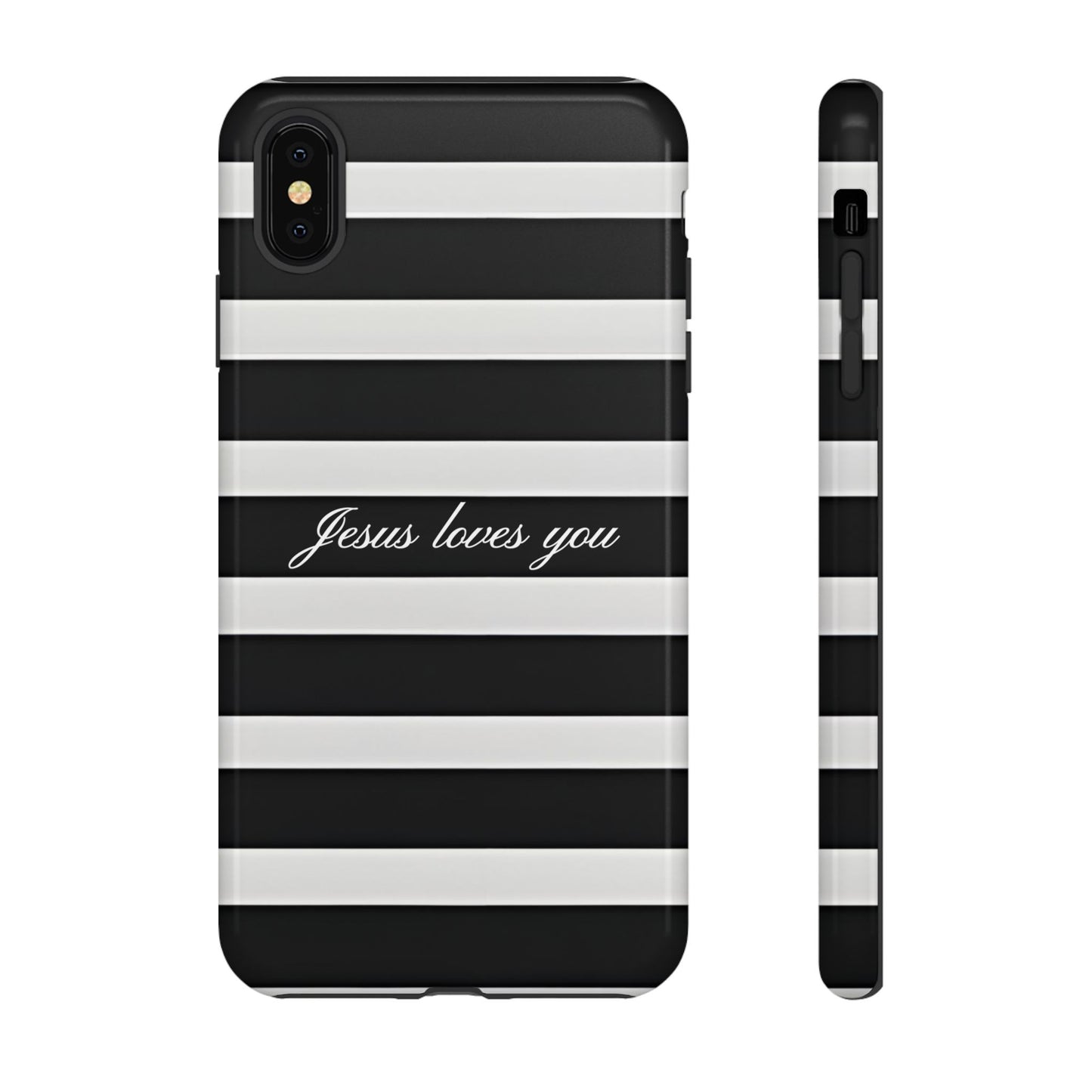 Jesus loves you Stripe Phone Case
