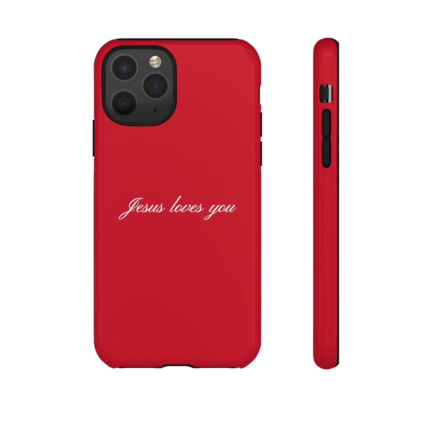 Jesus loves you Red Phone Case