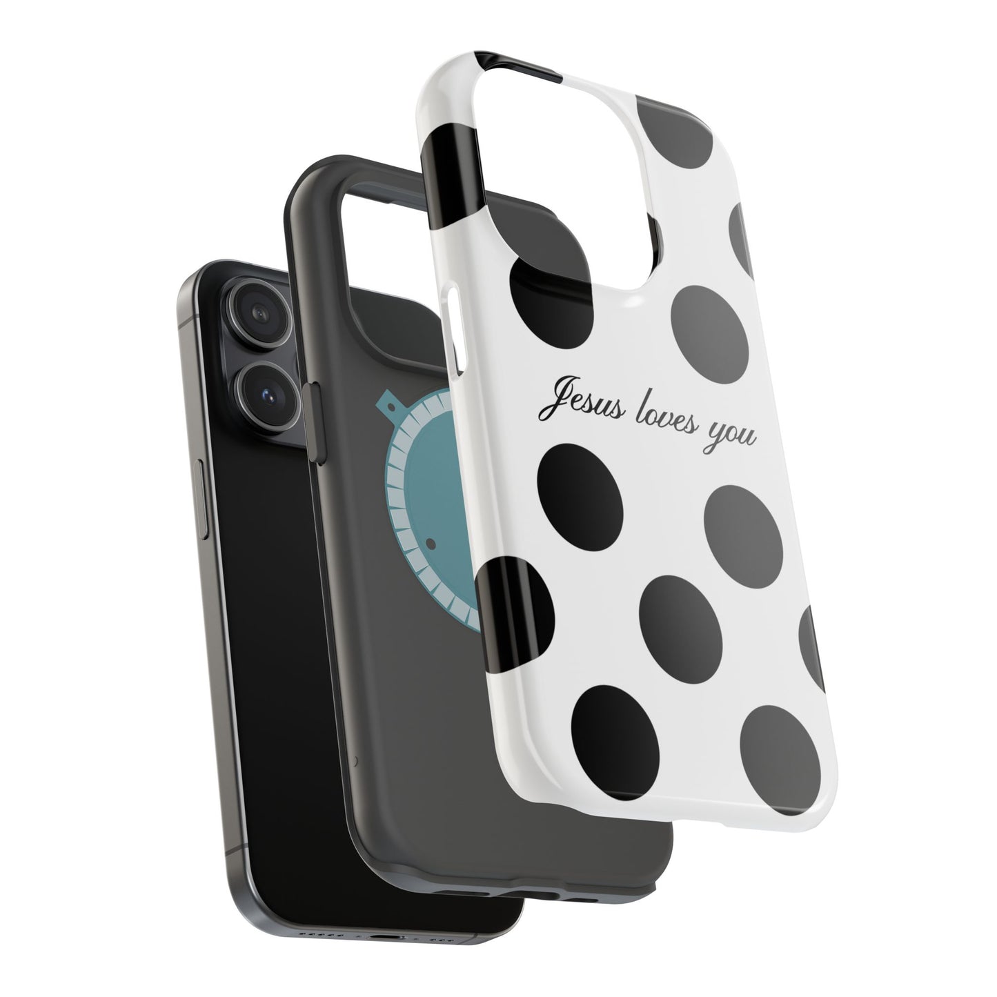 Jesus Loves You Macro Polka Dot Phone Case MagSafe