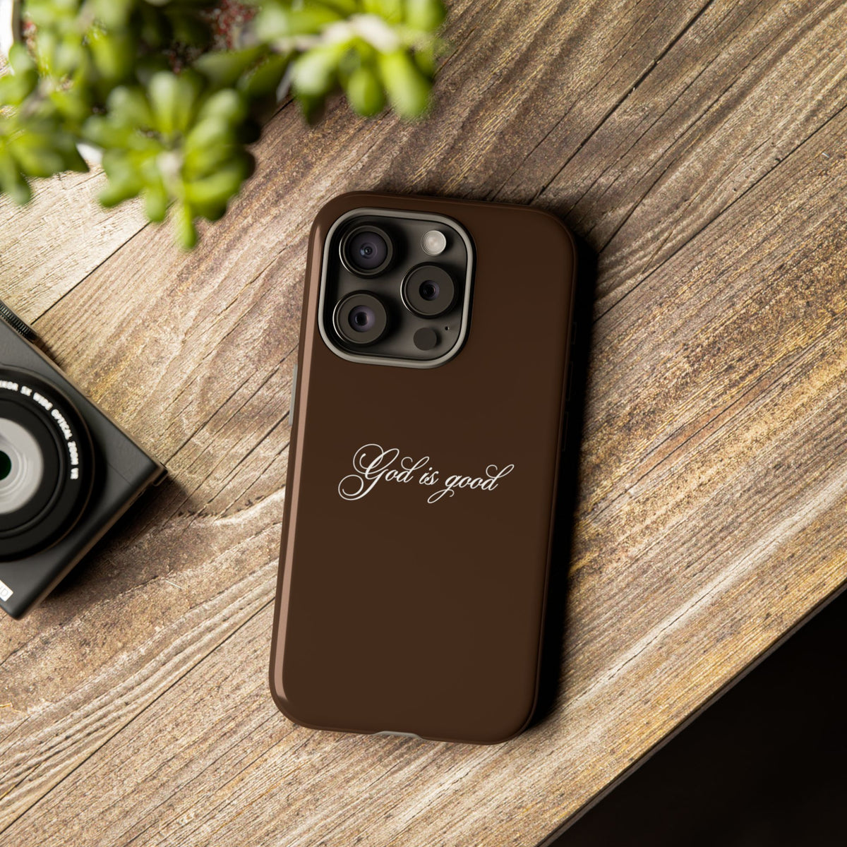 God is Good Espresso Phone Case