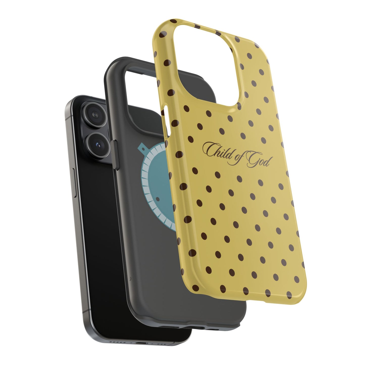 Child of God Yellow and Brown Polka Dot MagSafe Phone Case