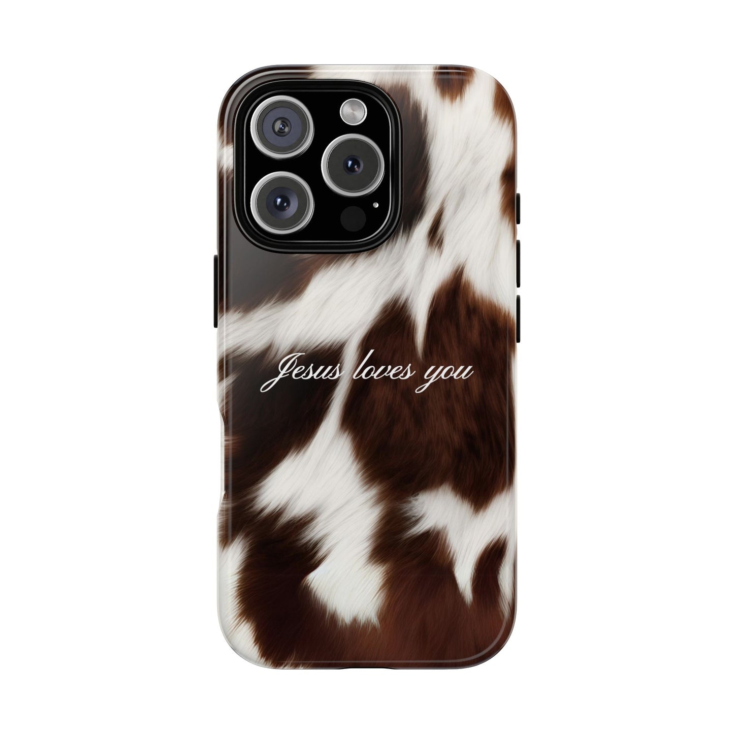 Jesus loves you Cow Phone Case