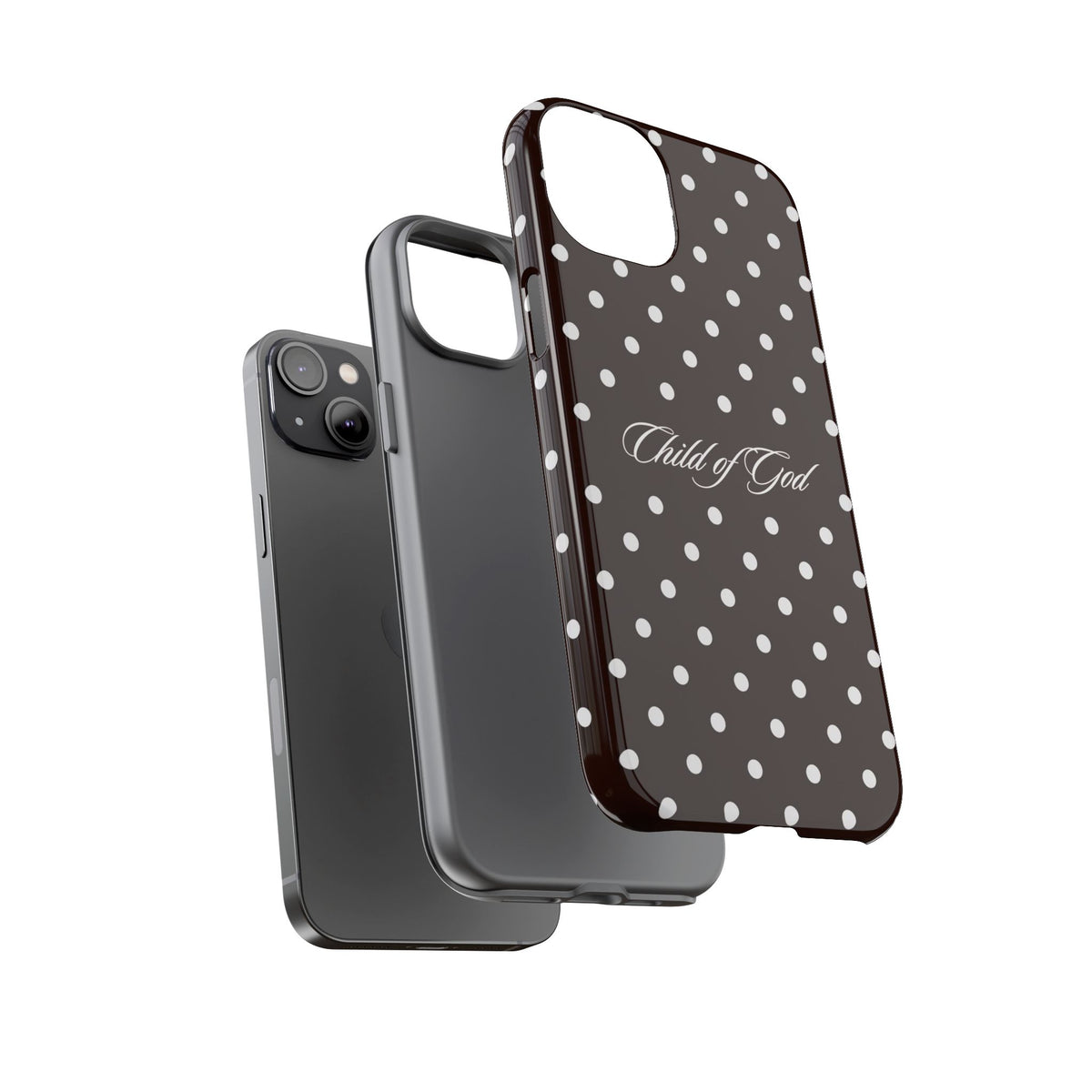 Child of God Espresso Polka Dot Phone Case