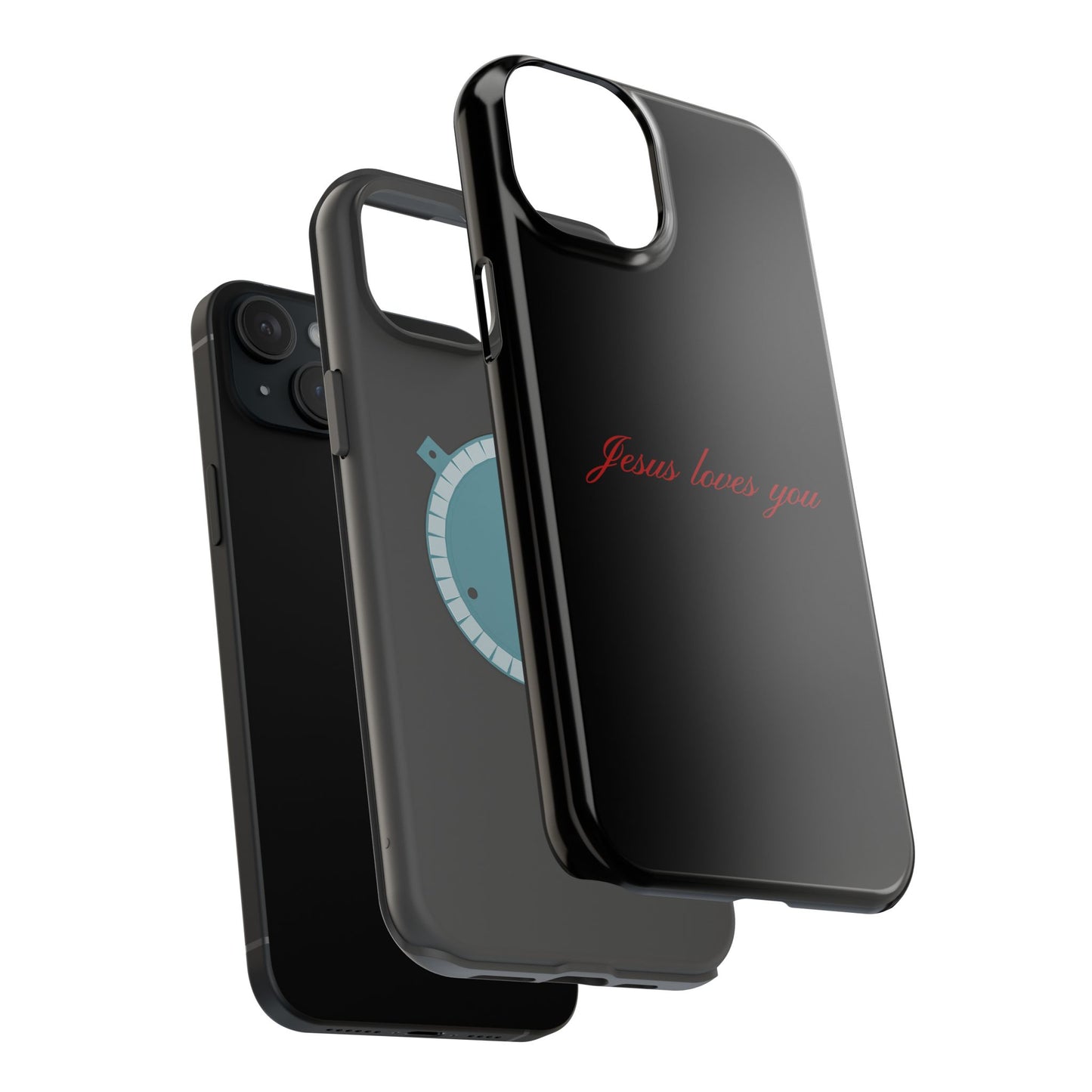 Jesus loves you Black MagSafe Phone Case