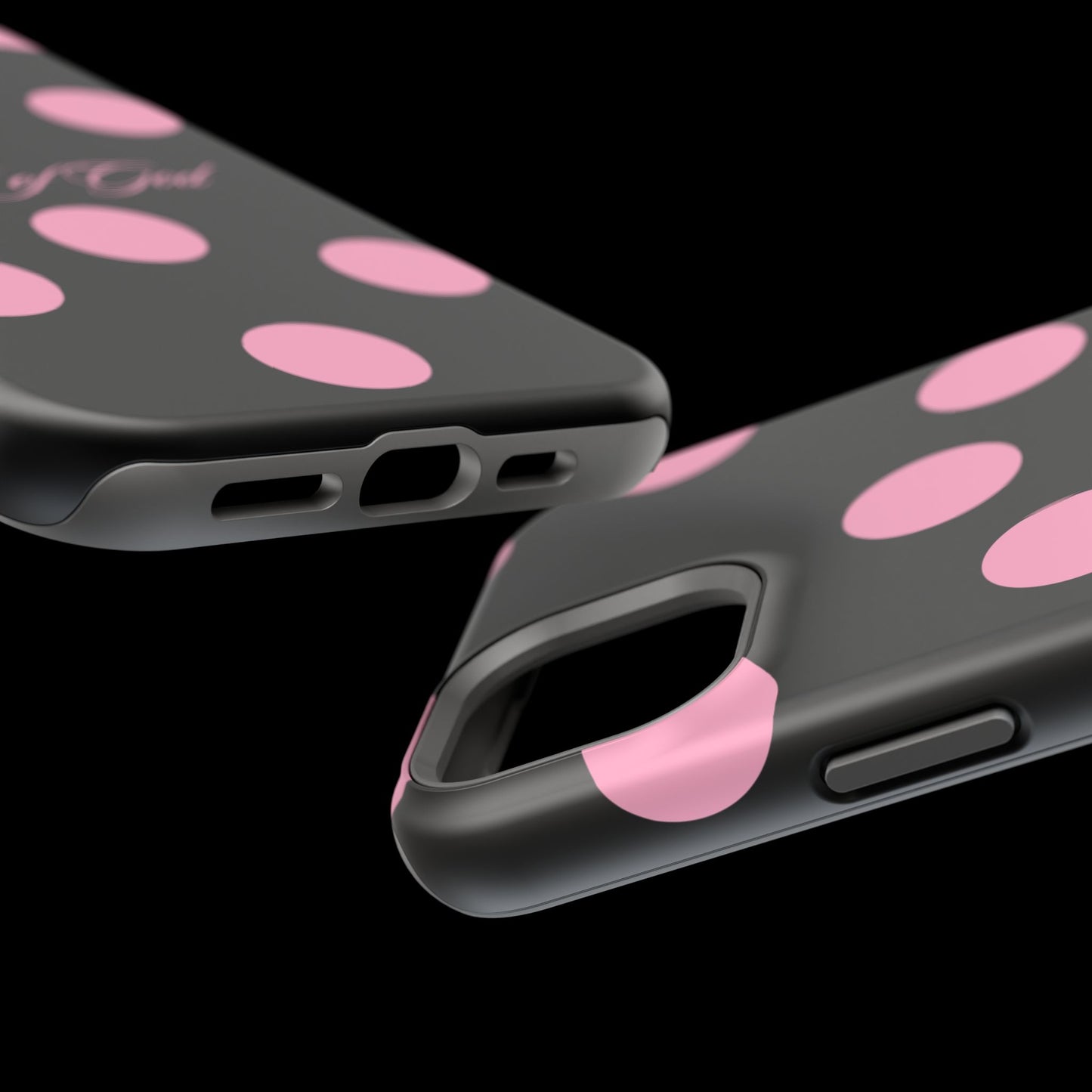 Child of God Pink and Black Polka Dot MagSafe Phone Case
