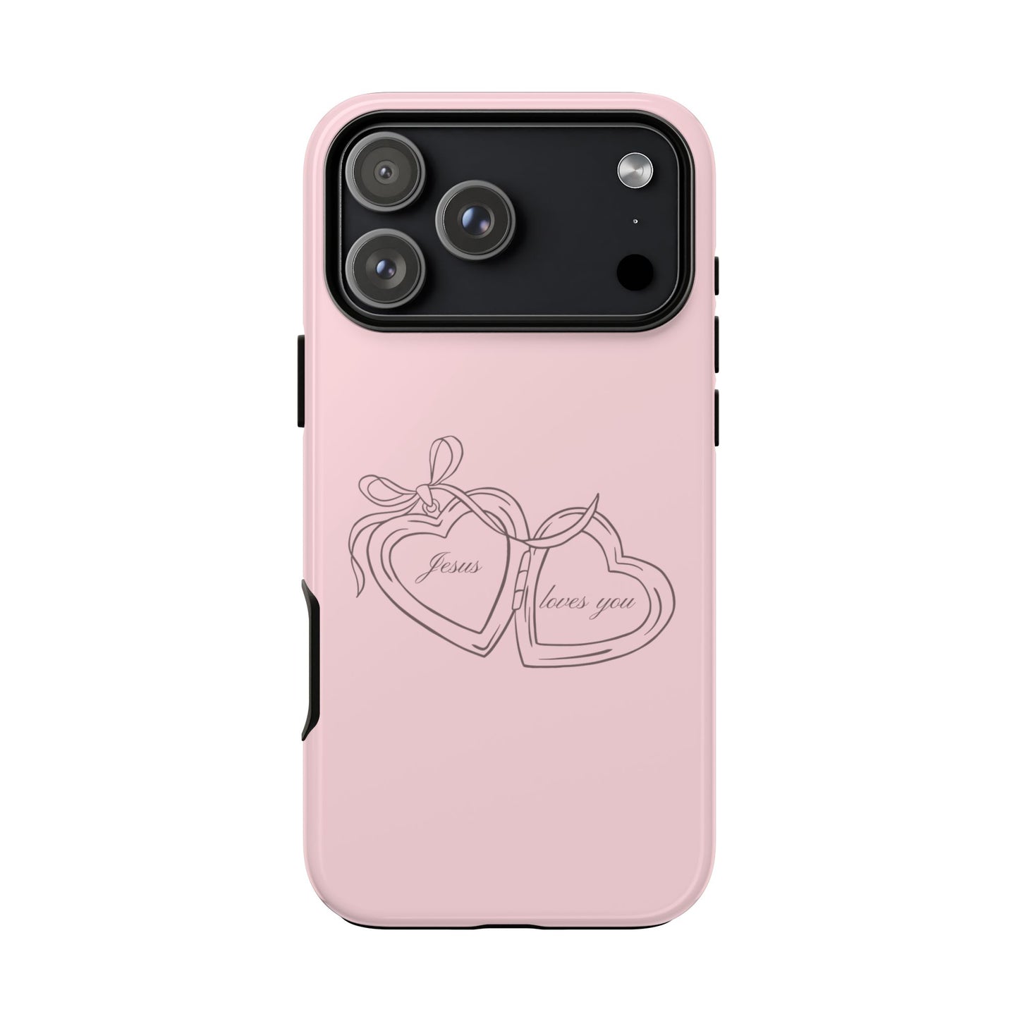 Jesus loves you Pink Locket Phone Case