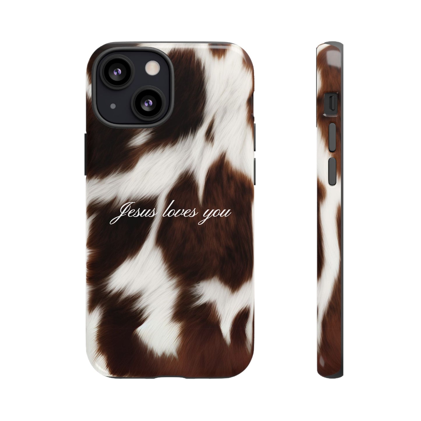 Jesus loves you Cow Phone Case