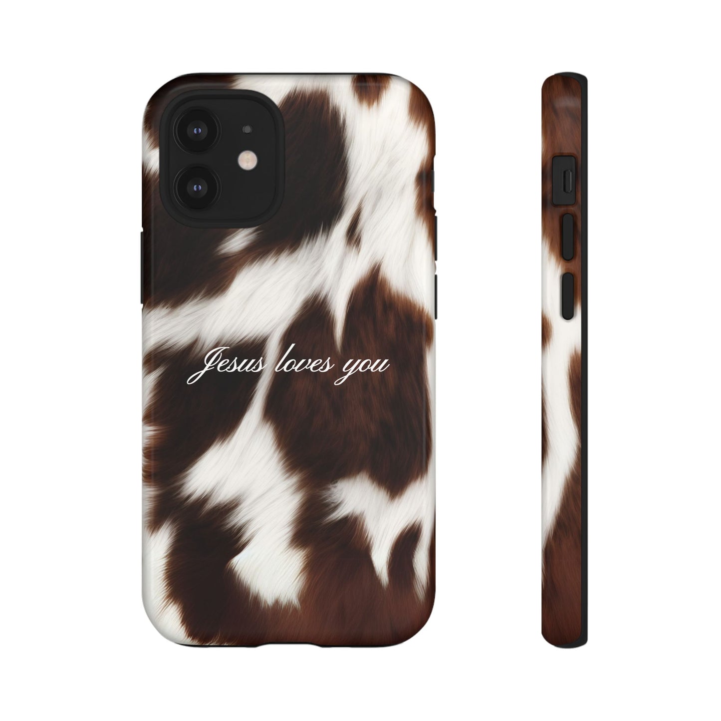 Jesus loves you Cow Phone Case