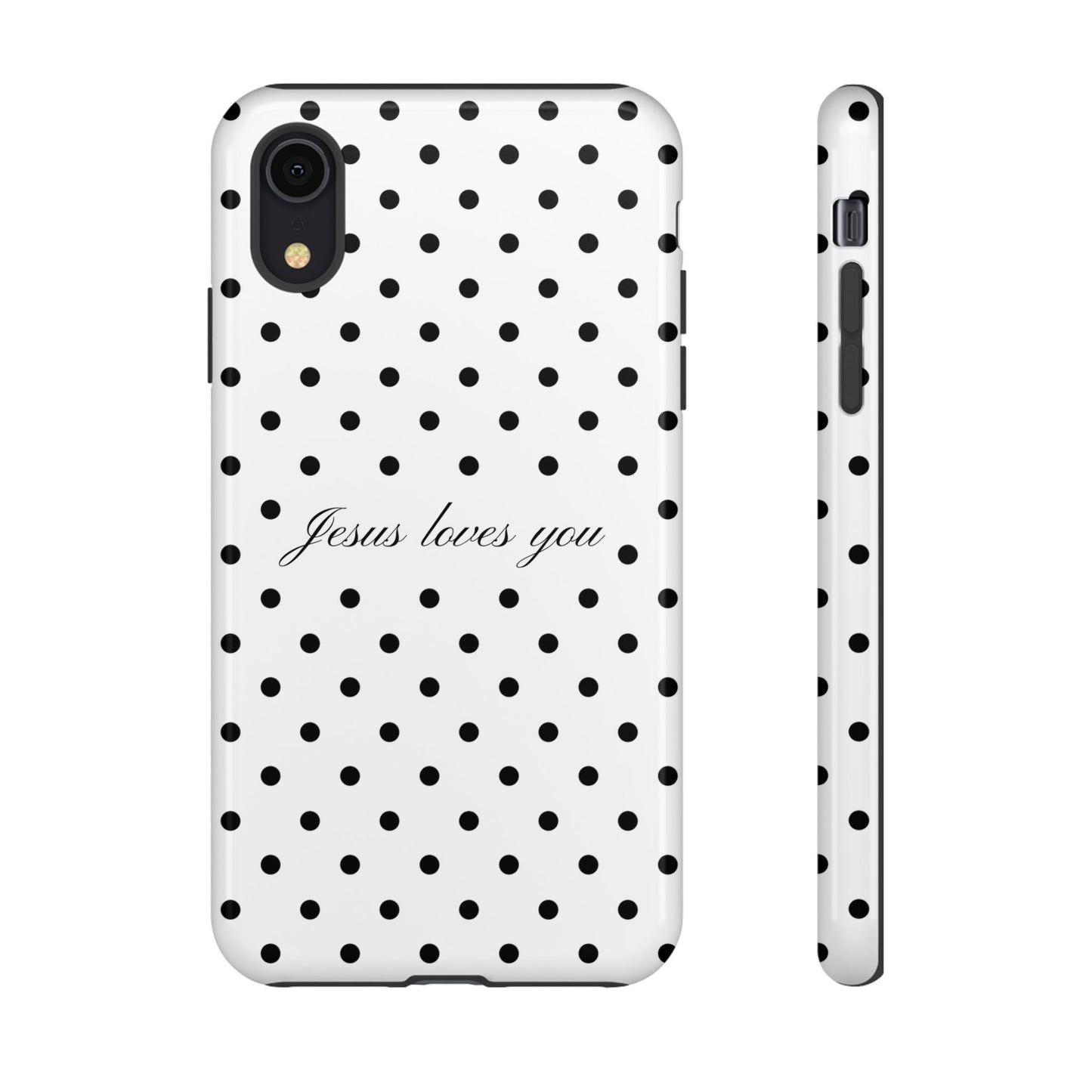 Jesus loves you Polka Dot Phone Case