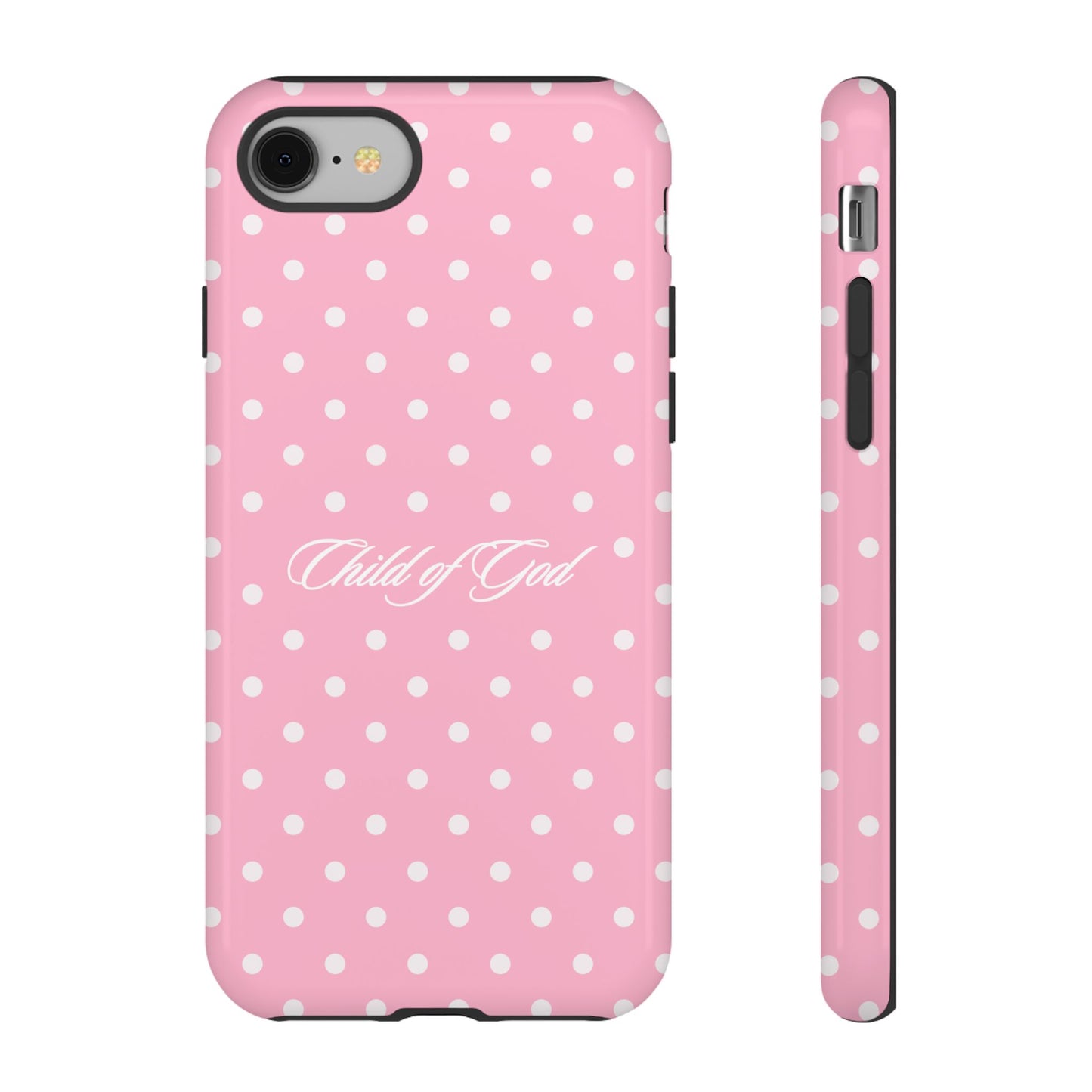 Child of God Pink Polka Dot Phone Case
