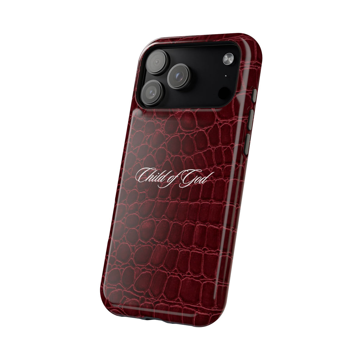 Child of God Burgundy Croc MagSafe Phone Case