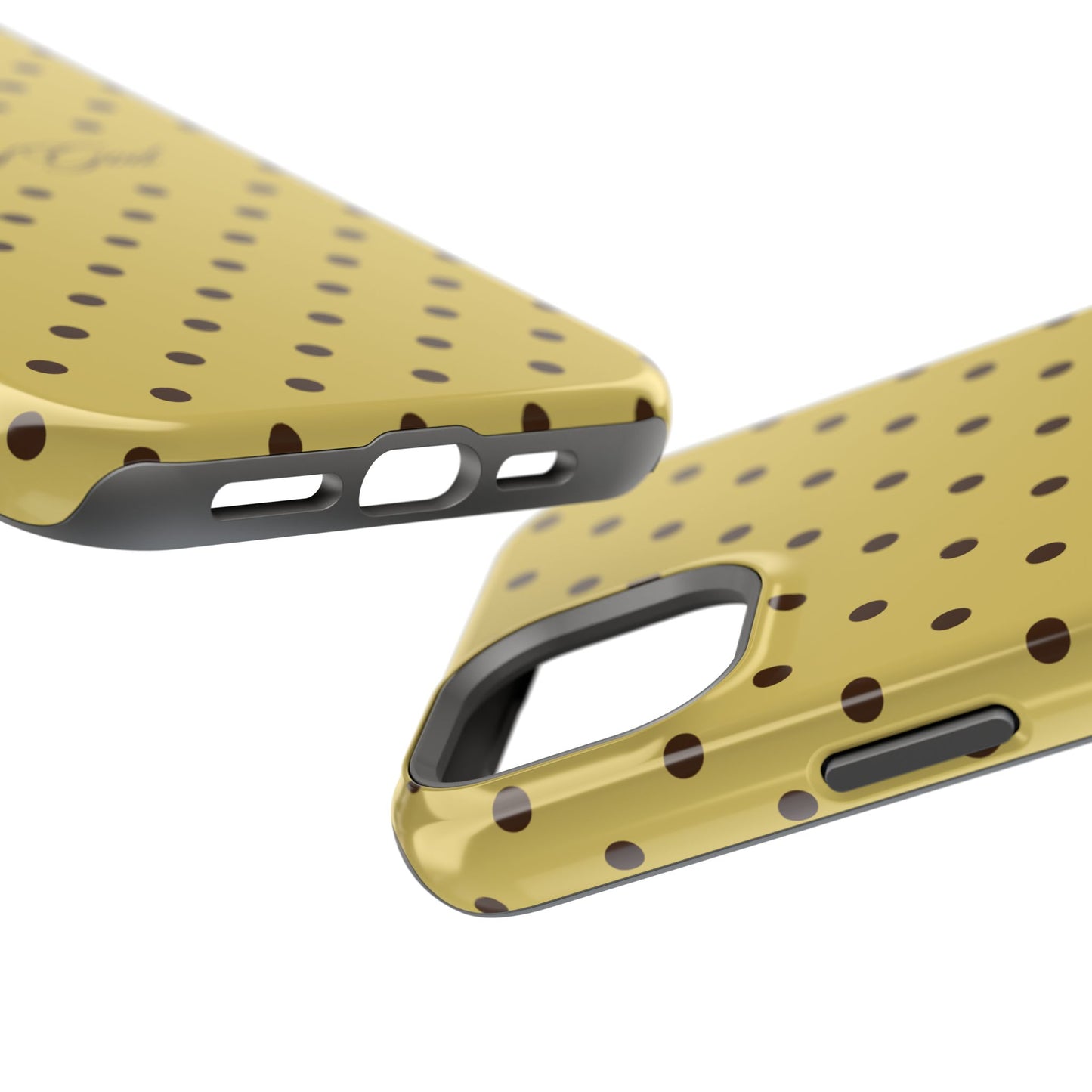 Child of God Yellow and Brown Polka Dot MagSafe Phone Case