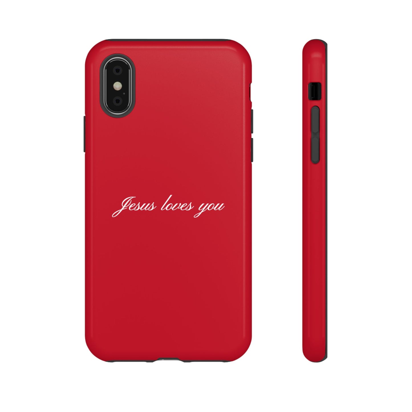 Jesus loves you Red Phone Case