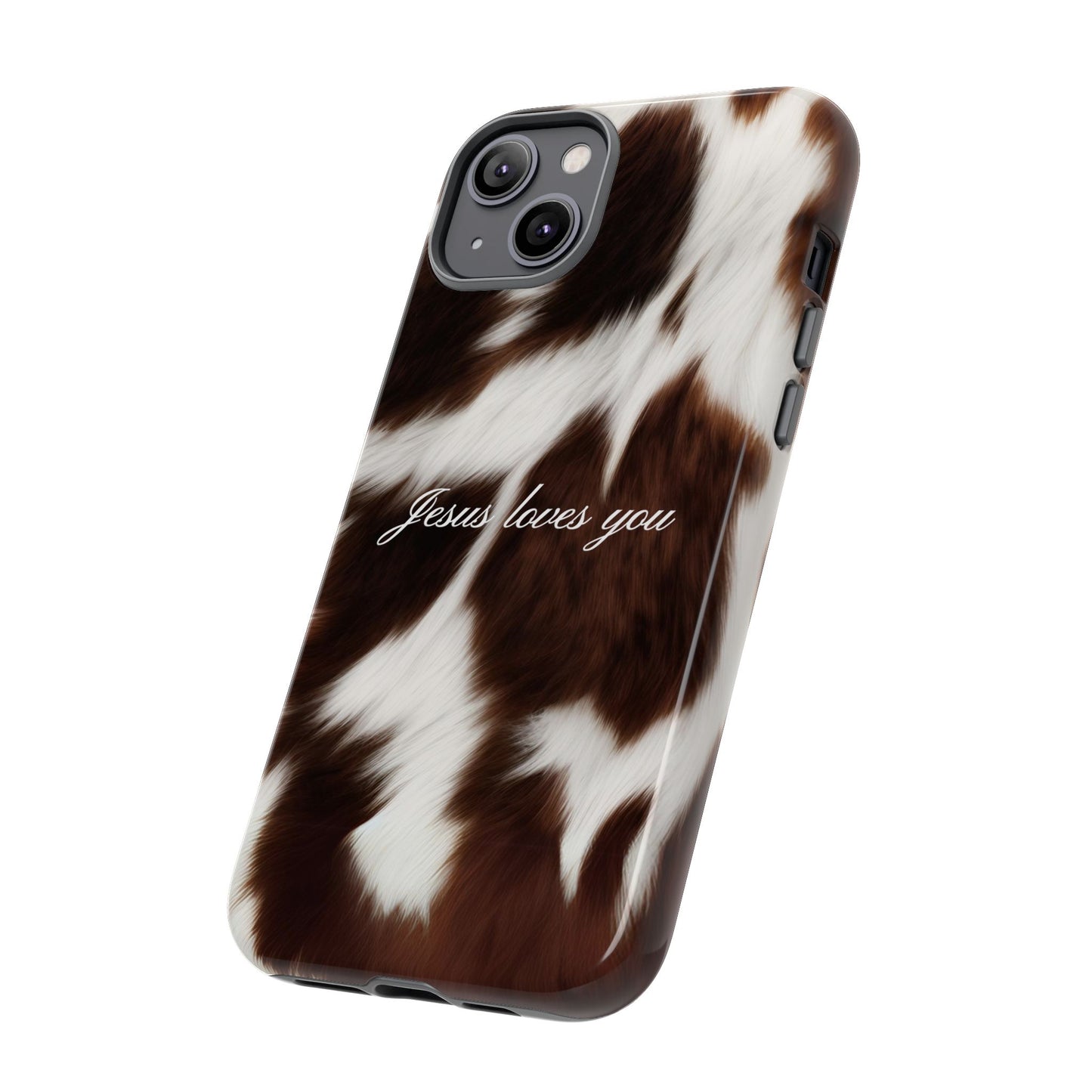 Jesus loves you Cow Phone Case