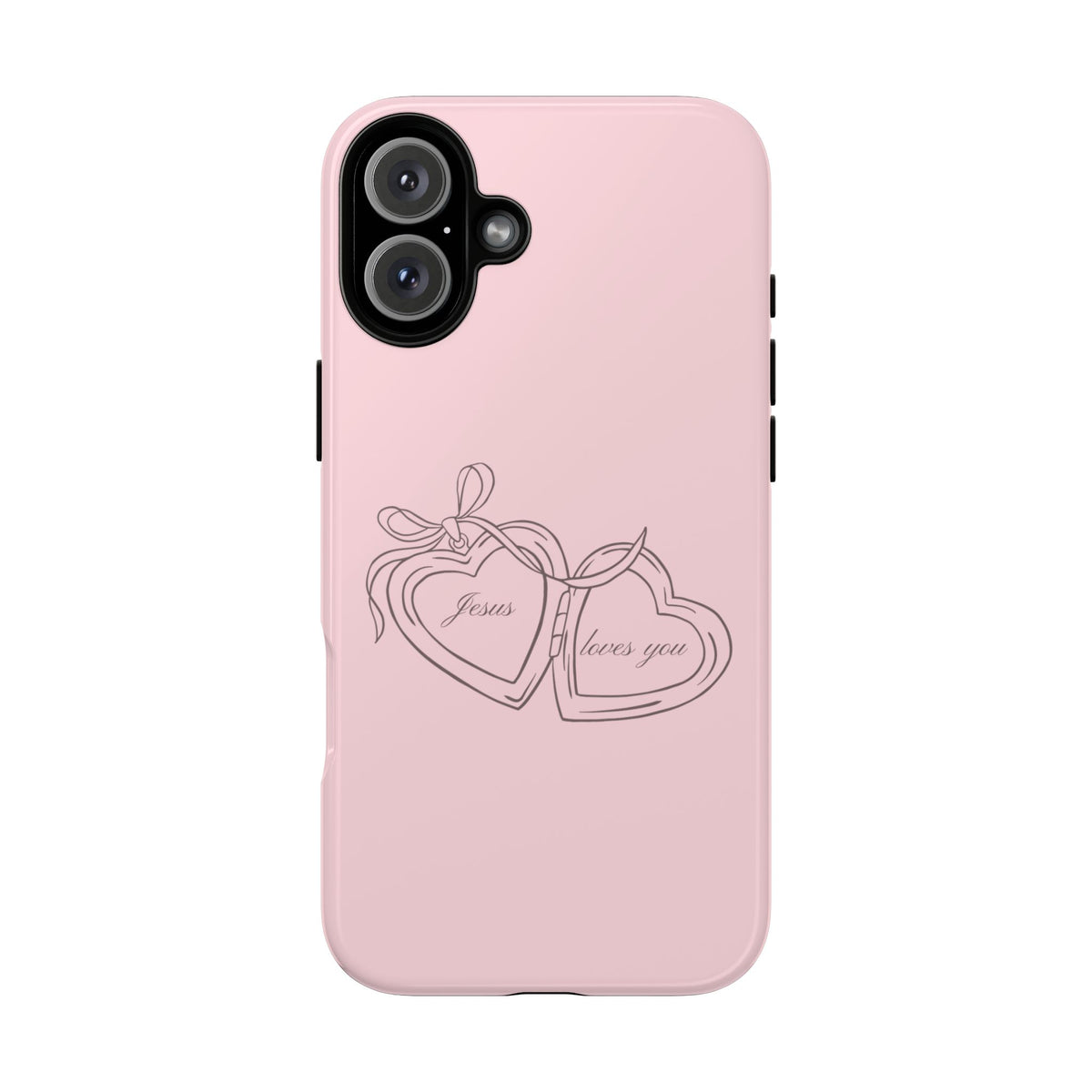 Jesus loves you Pink Locket Phone Case