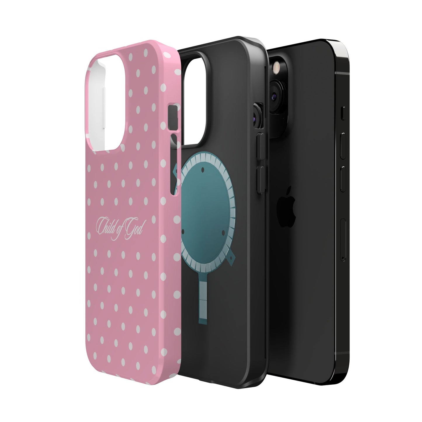 Child of God Pink Polka Dot Phone Case MagSafe