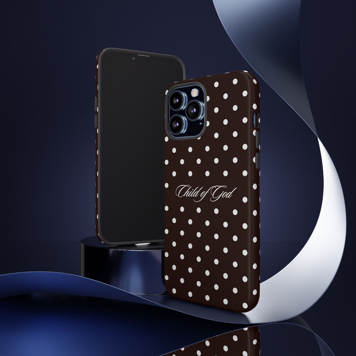 Child of God Espresso Polka Dot Phone Case