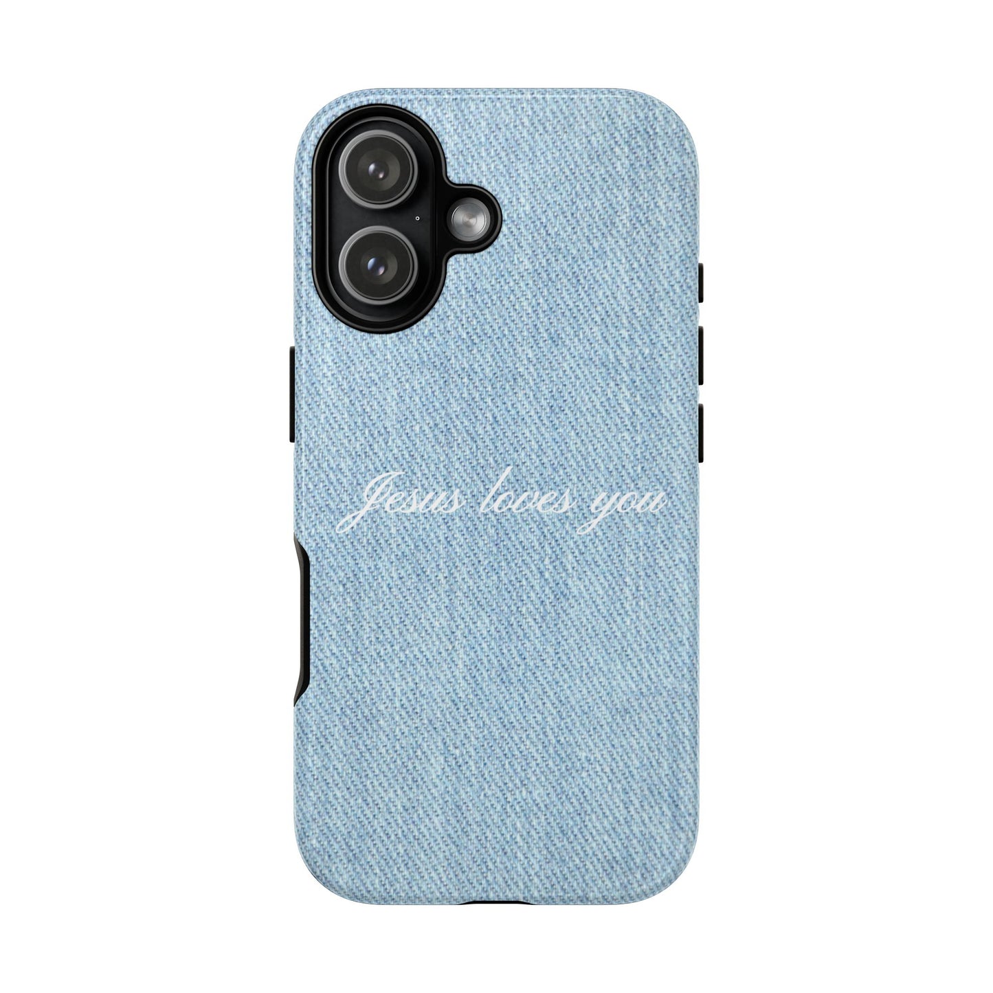 Jesus loves you Denim Phone Case