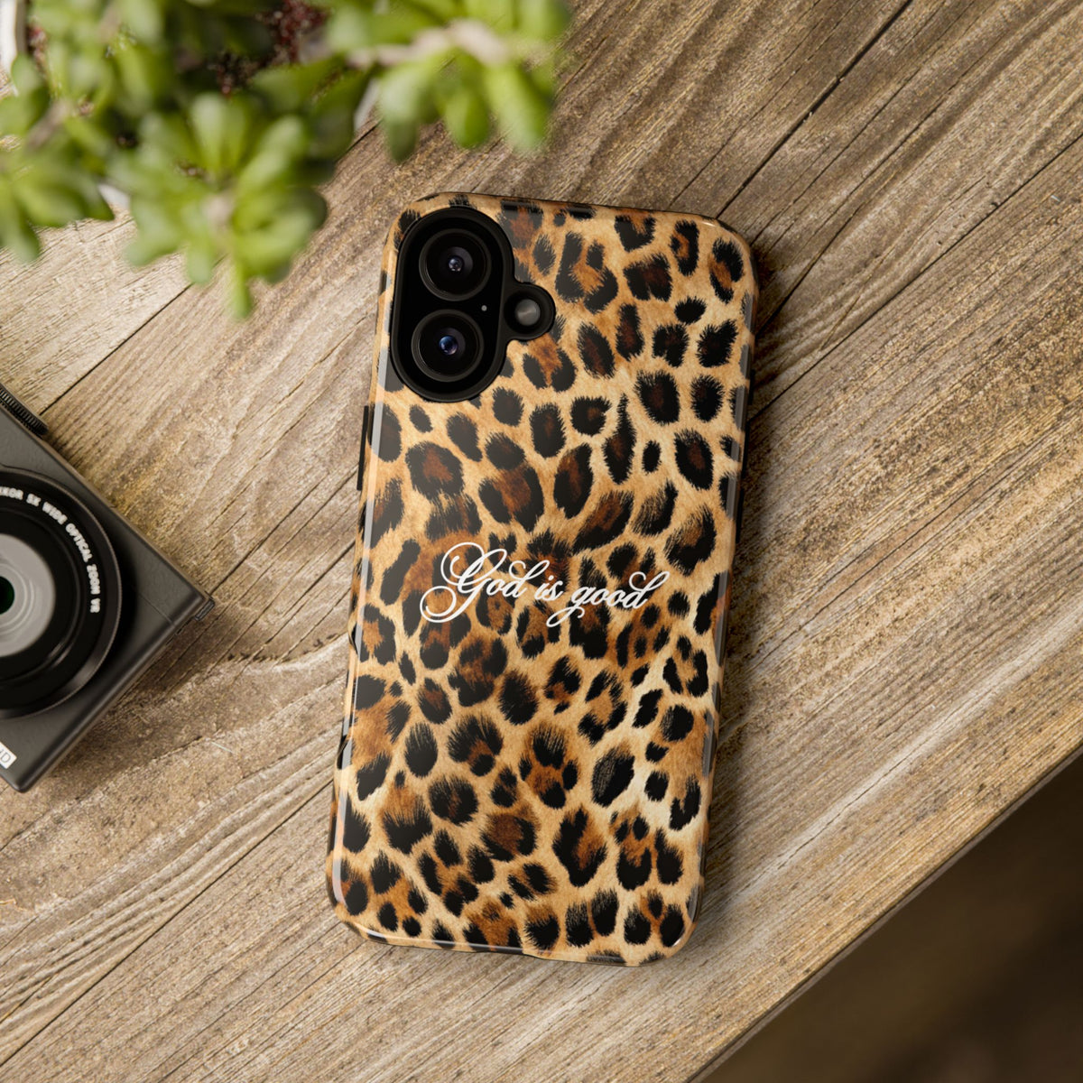 God is good Leopard Phone Case