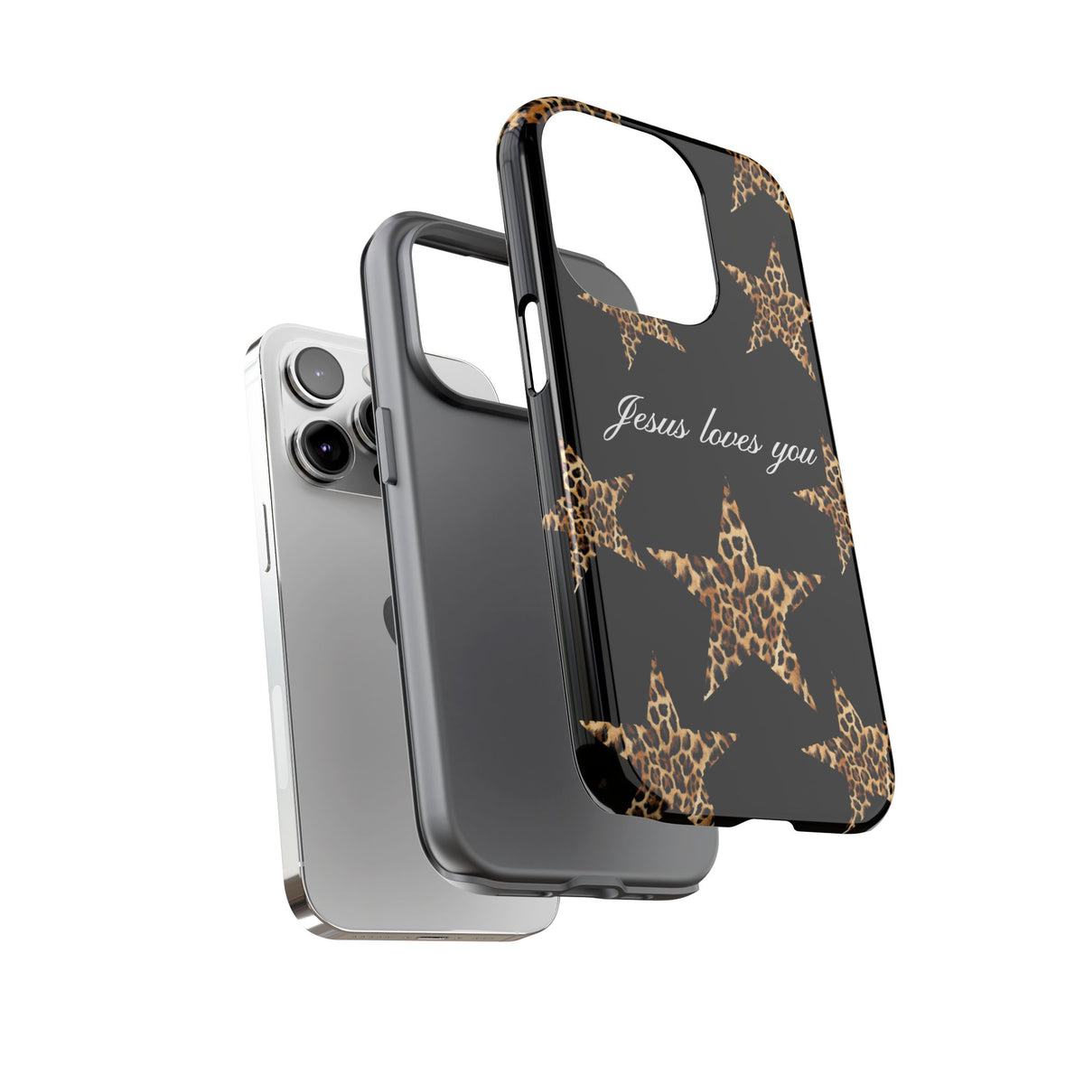 Jesus loves you Leopard Star phone case