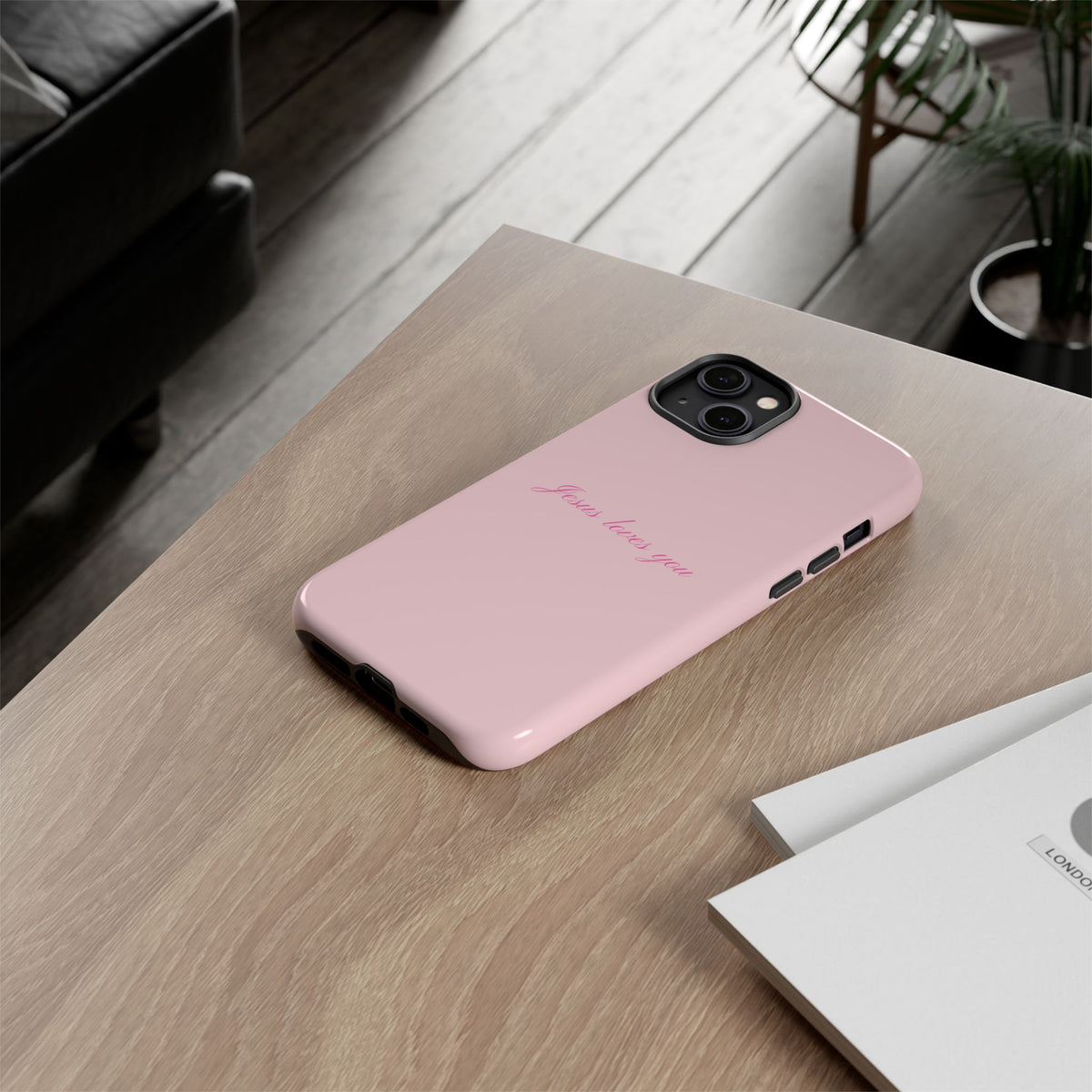 Jesus loves you Baby Pink Phone Case