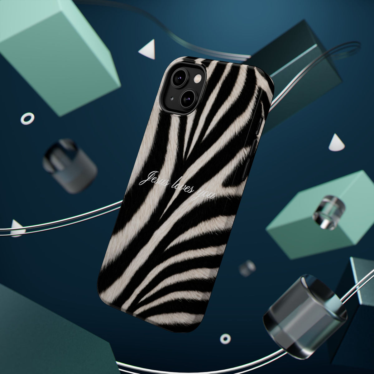 Jesus loves you Zebra MagSafe Phone Case