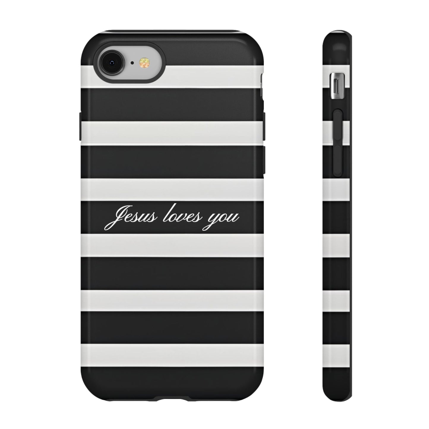 Jesus loves you Stripe Phone Case