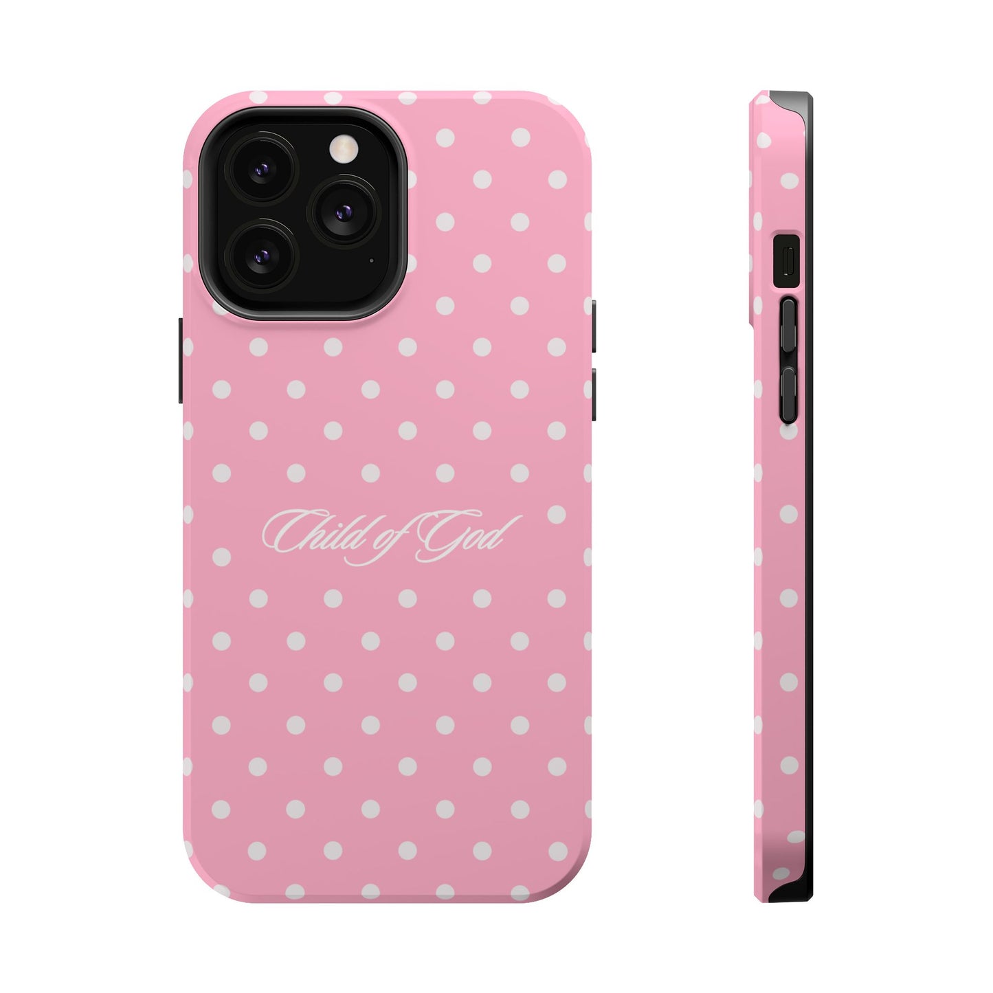 Child of God Pink Polka Dot Phone Case MagSafe