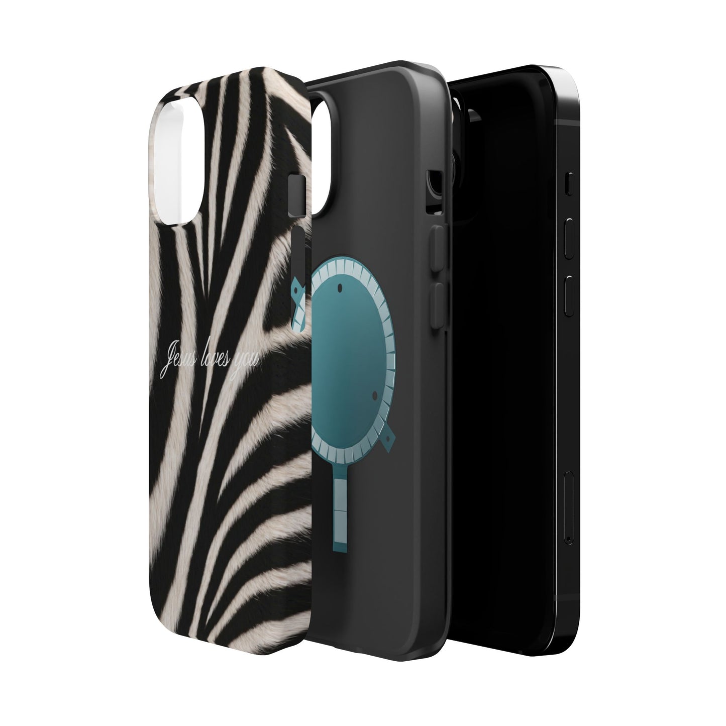 Jesus loves you Zebra MagSafe Phone Case