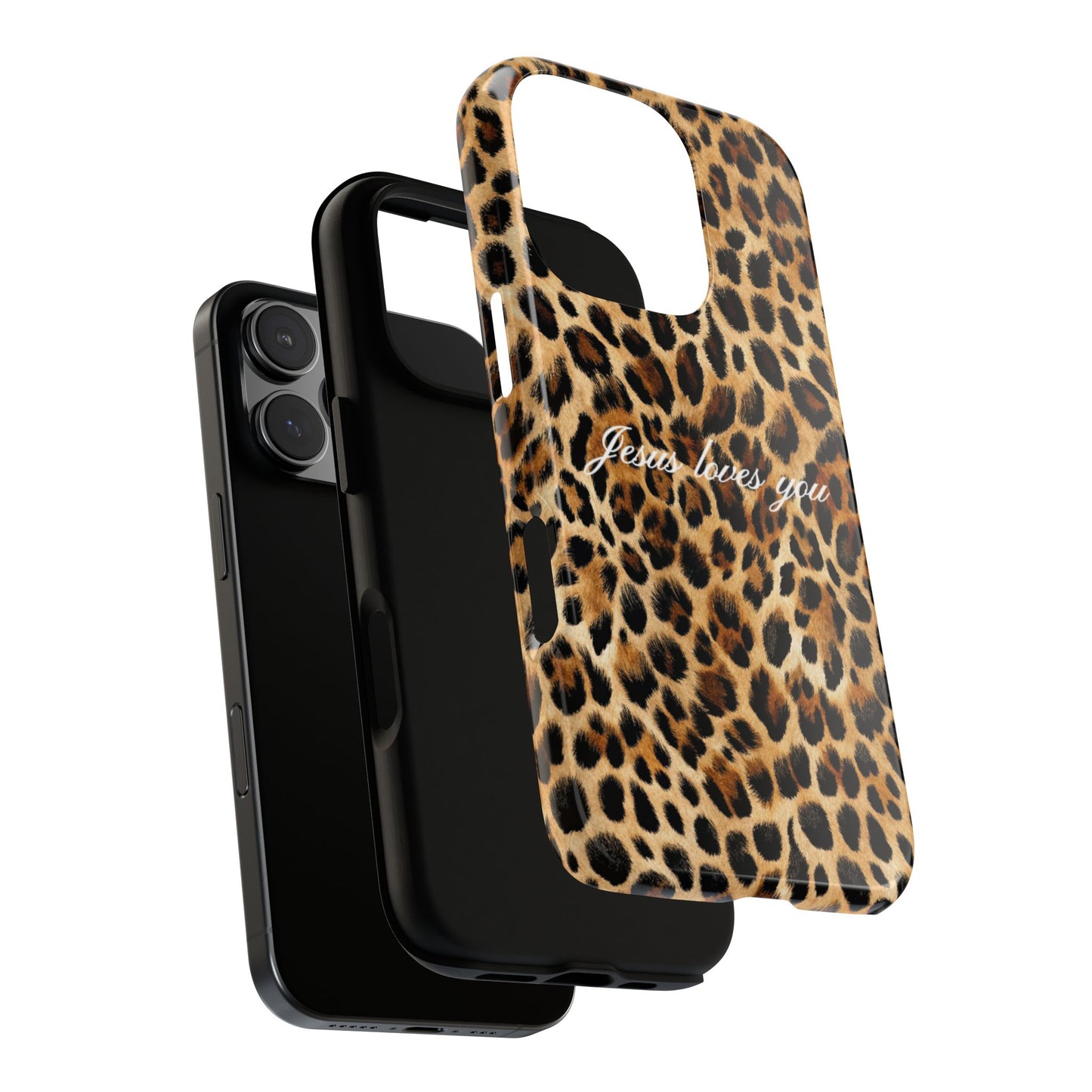 Jesus Loves You Leopard Phone Case