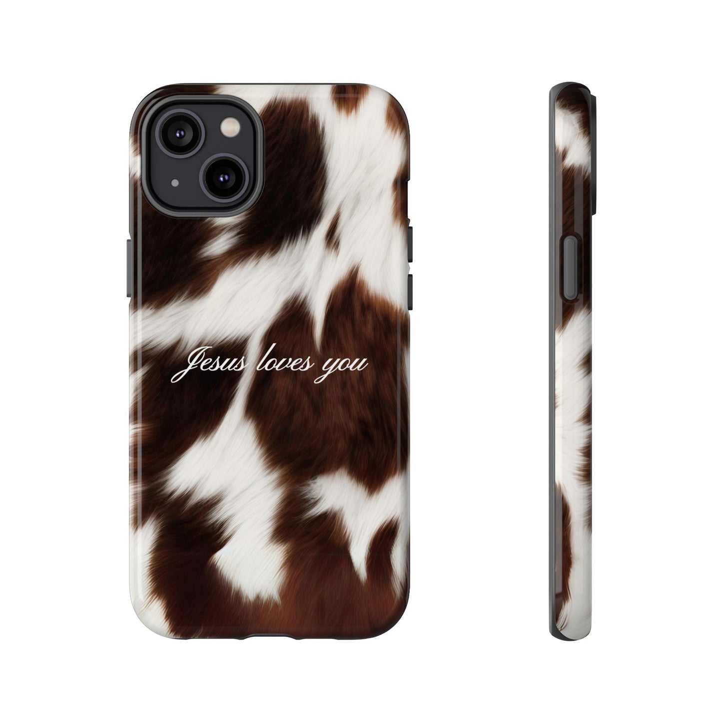 Jesus loves you Cow Phone Case