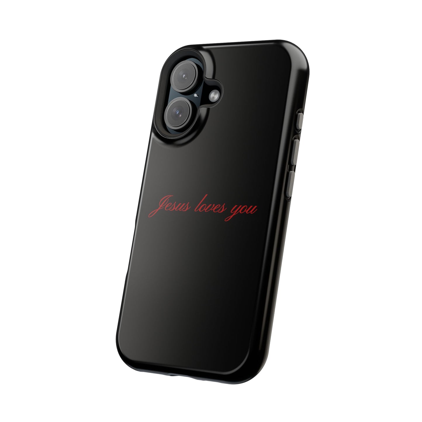 Jesus loves you Black MagSafe Phone Case