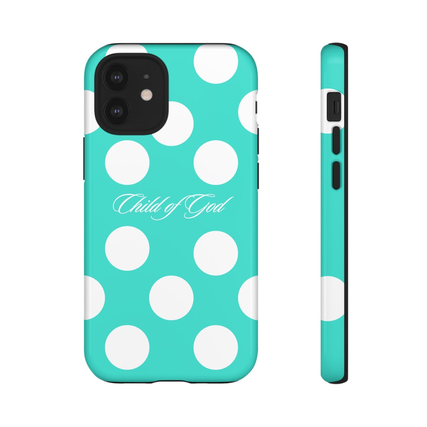 Child of God Turquoise Polka Dot Phone Case