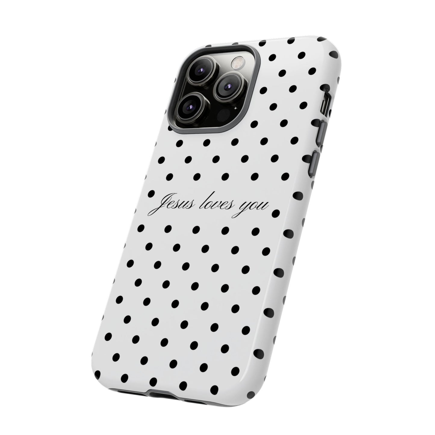 Jesus loves you Polka Dot Phone Case