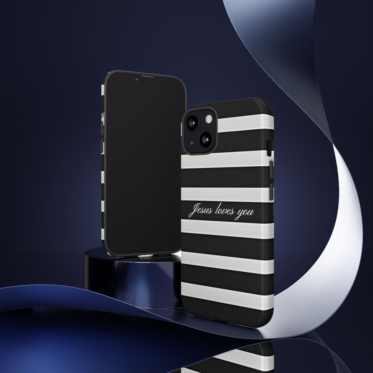 Jesus loves you Stripe Phone Case