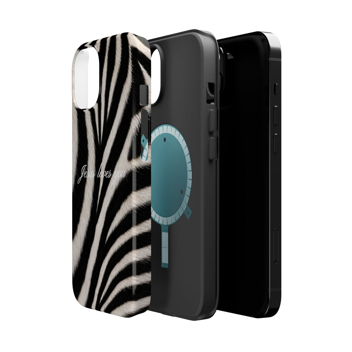 Jesus loves you Zebra MagSafe Phone Case