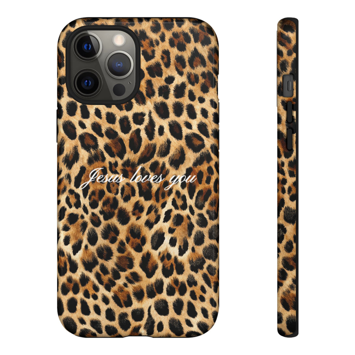 Jesus Loves You Leopard Phone Case