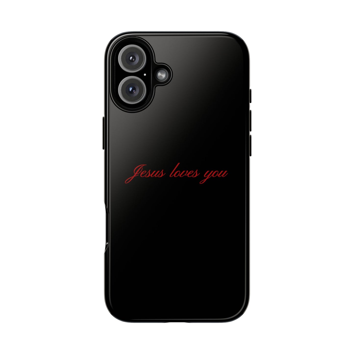 Jesus loves you Black Phone Case