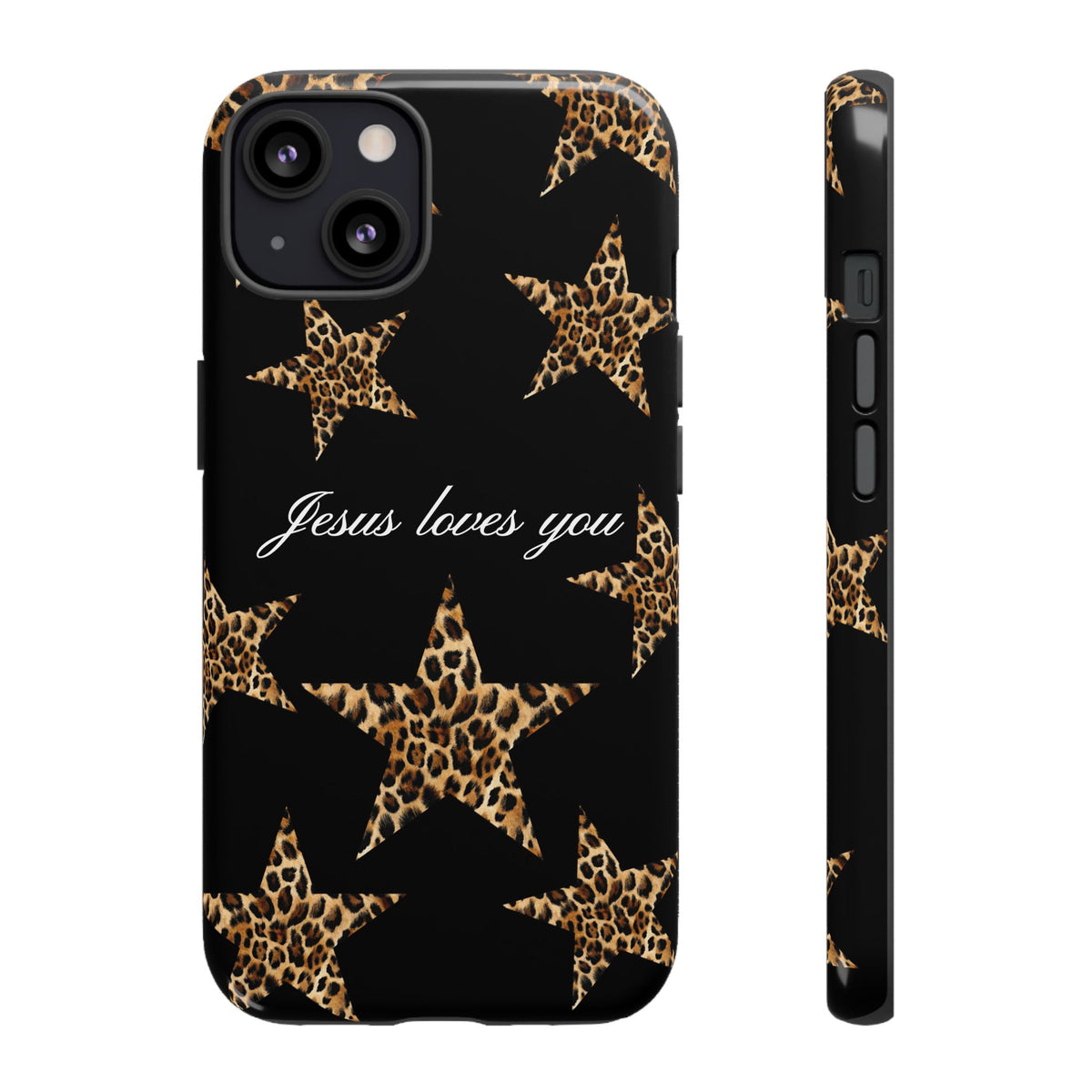 Jesus loves you Leopard Star phone case